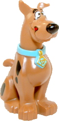 Dog, Great Dane Scooby-Doo Sitting with Tongue Licking Chops Pattern