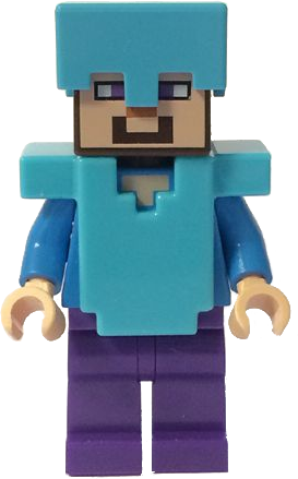 Steve - Dark Purple Legs, Medium Azure Helmet and Armor