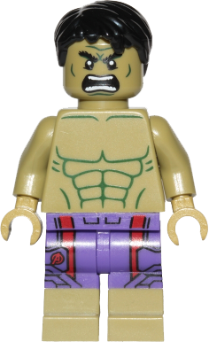 Hulk - Dark Purple Pants with Dark Red Pattern