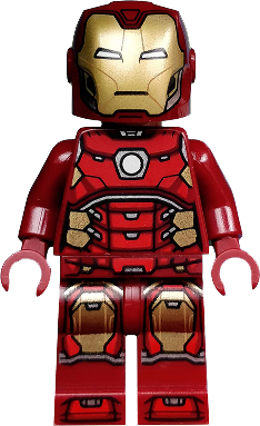 Iron Man with Silver Hexagon on Chest